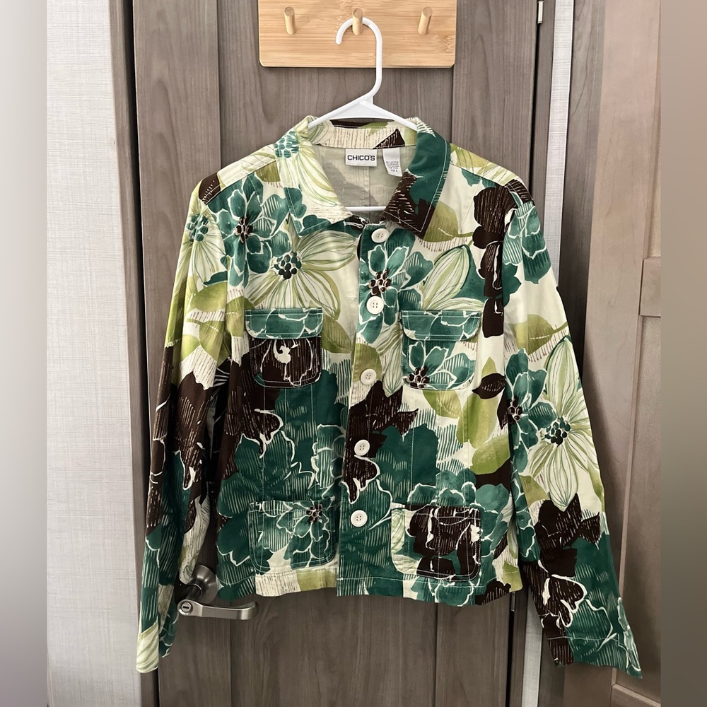 Chico's floral Print jacket